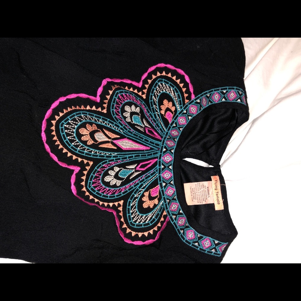 🌺Embroidered Black Long Sleeve Dress🌺